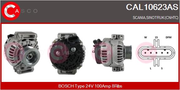 Generator / Alternator CAL10623AS CASCO