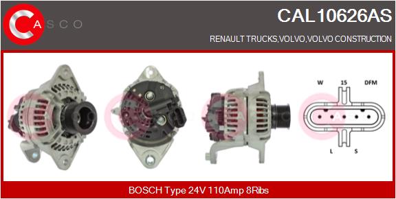 Generator / Alternator CAL10626AS CASCO