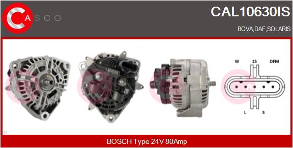Generator / Alternator CAL10630IS CASCO