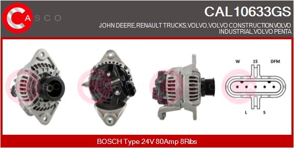Generator / Alternator CAL10633GS CASCO