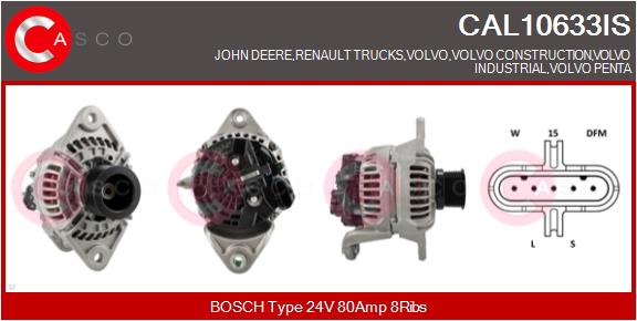 Generator / Alternator CAL10633IS CASCO