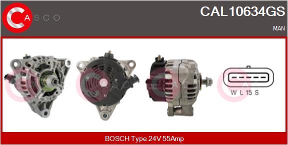 Generator / Alternator CAL10634GS CASCO