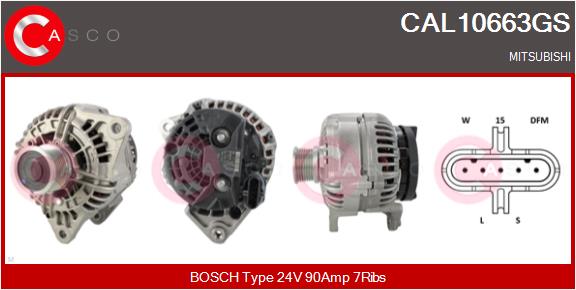 Generator / Alternator CAL10663GS CASCO
