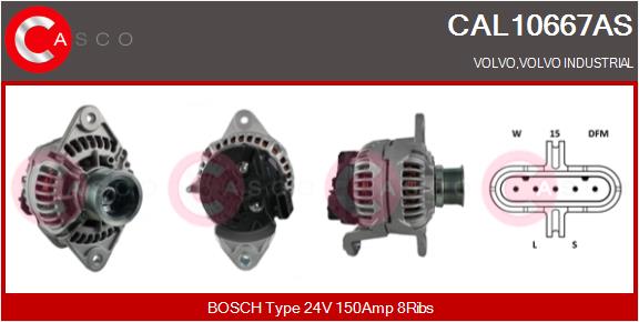 Generator / Alternator CAL10667AS CASCO