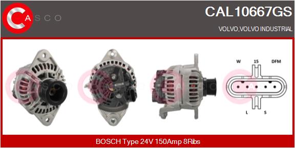 Generator / Alternator CAL10667GS CASCO