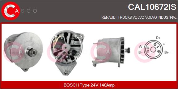 Generator / Alternator CAL10672IS CASCO