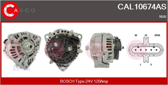 Generator / Alternator CAL10674AS CASCO