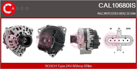 Generator / Alternator CAL10680IS CASCO