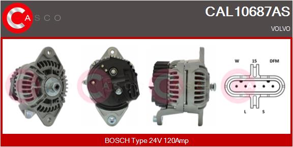 Generator / Alternator CAL10687AS CASCO