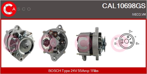 Generator / Alternator CAL10698GS CASCO