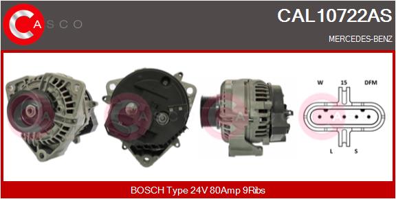 Generator / Alternator CAL10722AS CASCO