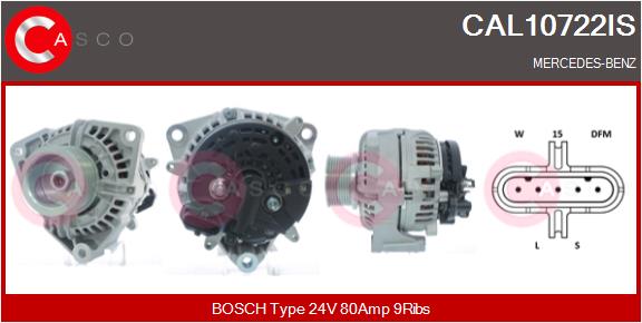 Generator / Alternator CAL10722IS CASCO