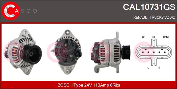 Generator / Alternator CAL10731GS CASCO