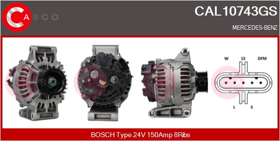 Generator / Alternator CAL10743GS CASCO