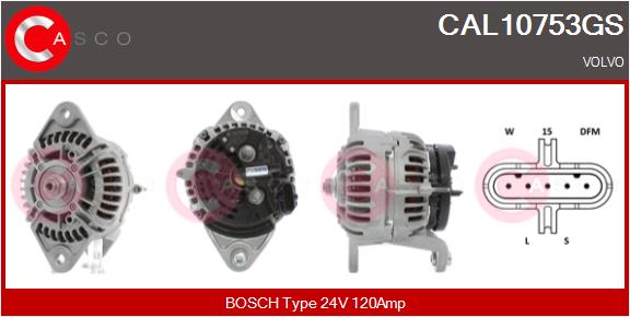 Generator / Alternator CAL10753GS CASCO