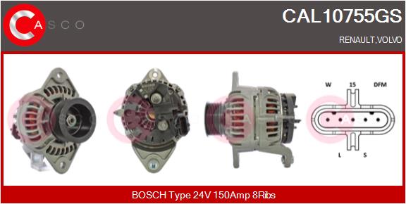 Generator / Alternator CAL10755GS CASCO