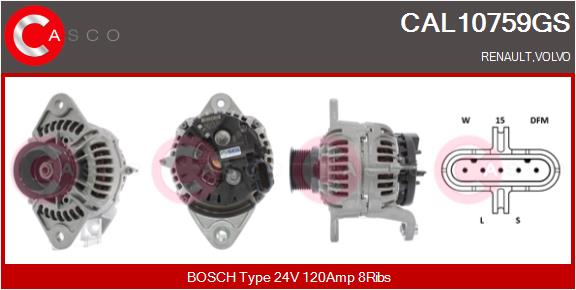 Generator / Alternator CAL10759GS CASCO