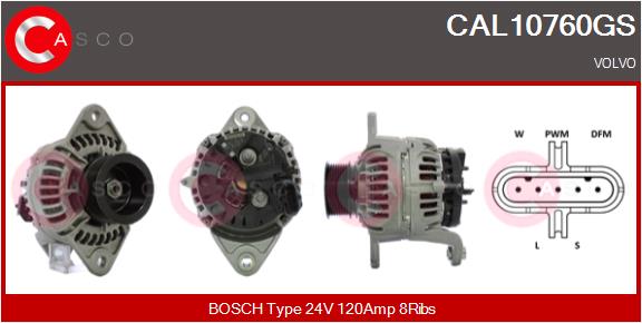 Generator / Alternator CAL10760GS CASCO