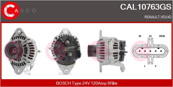 Generator / Alternator CAL10763GS CASCO