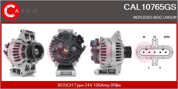 Generator / Alternator CAL10765GS CASCO