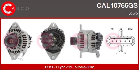 Generator / Alternator CAL10766GS CASCO