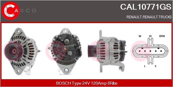 Generator / Alternator CAL10771GS CASCO
