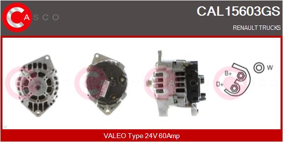Generator / Alternator CAL15603GS CASCO