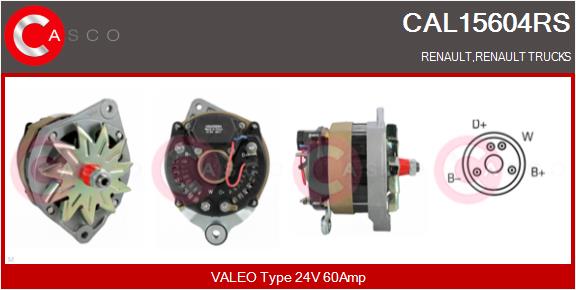 Generator / Alternator CAL15604RS CASCO