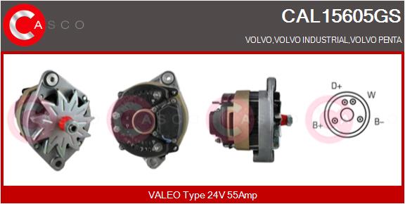 Generator / Alternator CAL15605GS CASCO
