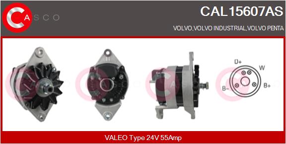 Generator / Alternator CAL15607AS CASCO