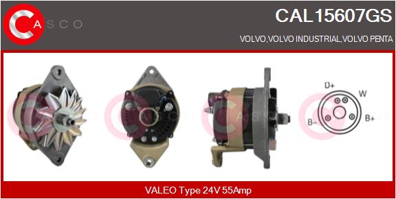 Generator / Alternator CAL15607GS CASCO