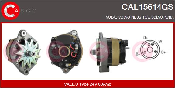 Generator / Alternator CAL15614GS CASCO