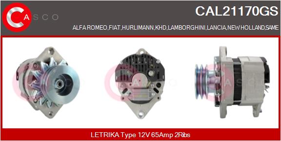 Generator / Alternator CAL21170GS CASCO