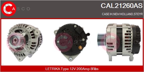 Generator / Alternator CAL21260AS CASCO
