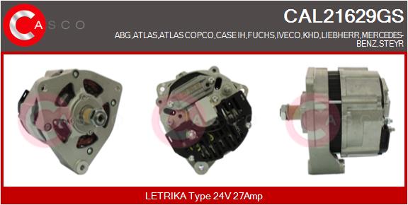 Generator / Alternator CAL21629GS CASCO