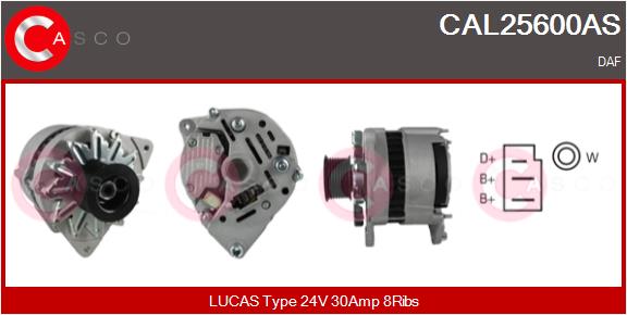 Generator / Alternator CAL25600AS CASCO
