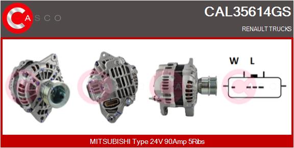 Generator / Alternator CAL35614GS CASCO