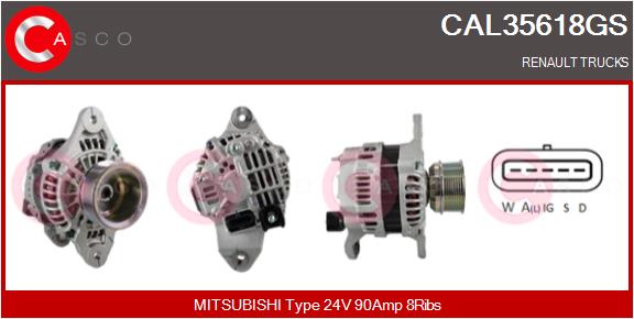 Generator / Alternator CAL35618GS CASCO