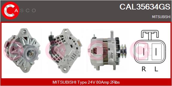 Generator / Alternator CAL35634GS CASCO