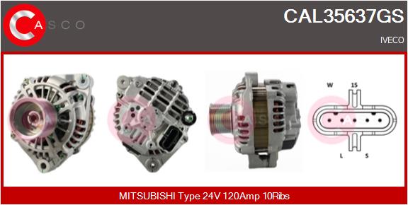 Generator / Alternator CAL35637GS CASCO