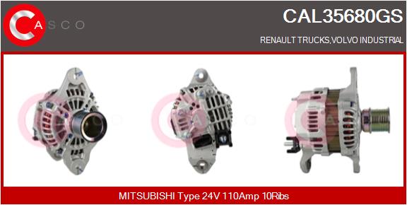 Generator / Alternator CAL35680GS CASCO
