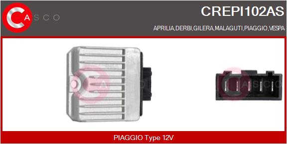 Regulator, alternator CREPI102AS CASCO
