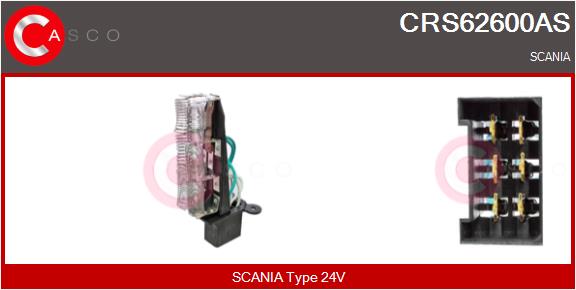 Rezistor, ventilator habitaclu CRS62600AS CASCO