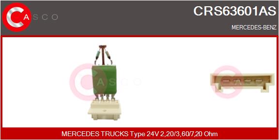 Rezistor, ventilator habitaclu CRS63601AS CASCO