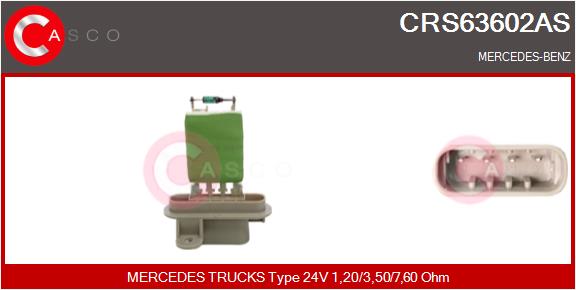 Rezistor, ventilator habitaclu CRS63602AS CASCO