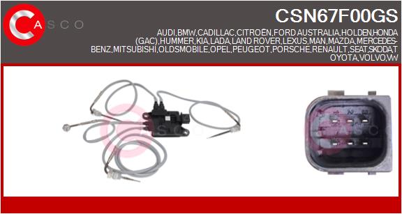 Senzor, temperatura gaze evacuare CSN67F00GS CASCO