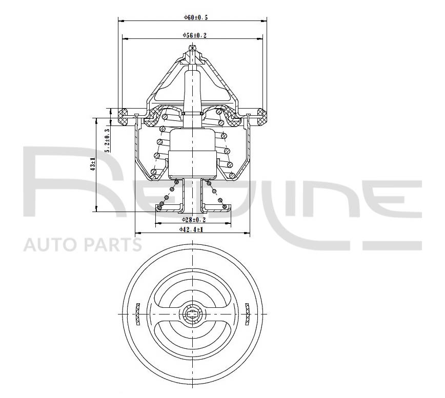 Termostat,lichid racire 55MI001 RED-LINE
