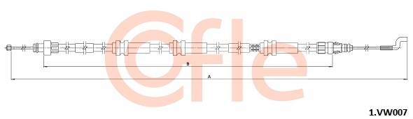 Cablu, frana de parcare 1.VK007 COFLE