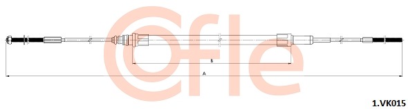 Cablu, frana de parcare 1.VK015 COFLE