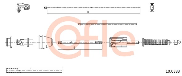 Cablu acceleratie 10.0383 COFLE